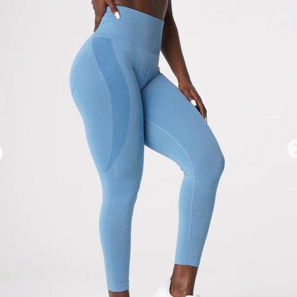 NVGTN Sky Blue Contour Seamless Leggings - Picture 2 of 4